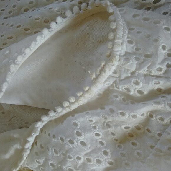 Eyelet Peplum Blouse - Picture 4 of 4